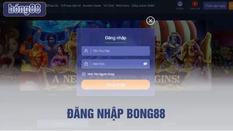 Cách đăng nhập Bong88 cho tân thủ Cách đăng nhập Bong88 cho tân thủ